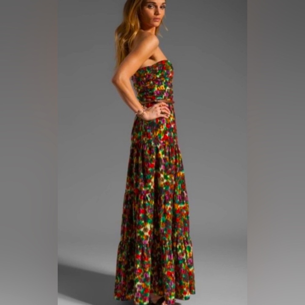 Patterson J Kincaid strapless floral dress